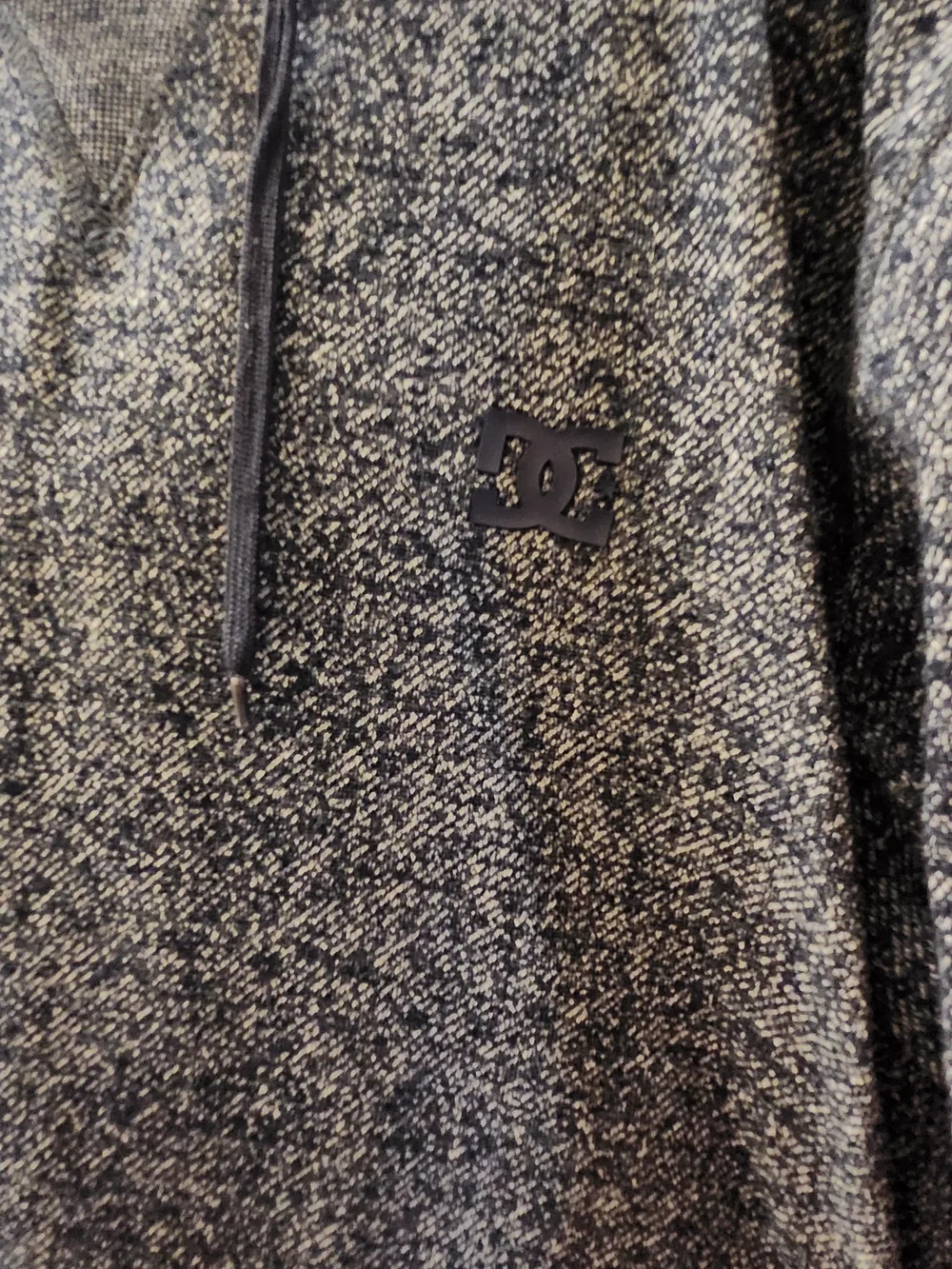 DC Men's Heathered Navy Gray Hoodie - Picture 2 of 4